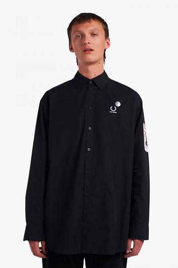 Black Fred Perry SM1955 Men's Shirts | PH 1528CTVE